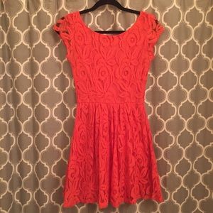Coral Lace Dress